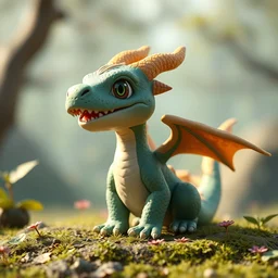 poket cute dragon, 3 d nature sprites, unreal engine 5, octane render, detailed, cinematografic, cinema 4 d, nvidia ray tracing graphics, artstation, greg rutkowski style