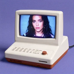 Charli XCX, Macintosh Plus, glitchcore, scanlines, detailed