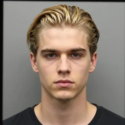 antony starr with slicked blonde hair mugshot, 8 k