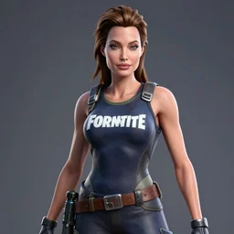a detailed portrait of angelina jolie in fortnite, unreal engine 5 rendered, incredibly highly detailed and realistic, 8 k, sharp focus, studio quality