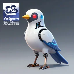 a robot bird, synthwave by art artgerm, cg society contest winner, shock art, sci-fi, artstation hq, speedpainting