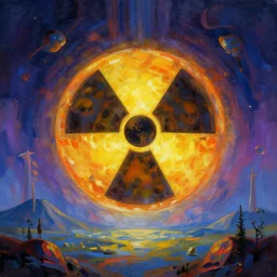 nuclear winter, dystopian surrealism, digital painting, vibrant color