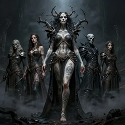 beautiful fantasy character portrait, ana de armas as the goddess of death, ultra realistic, wide angle, intricate details, black smoke, dramatic lighting, highly detailed by peter mohrbacher, magali villeneuve, wayne barlowe, boris vallejo, tom bagshaw, dishonored 2, ritualistic tattoos