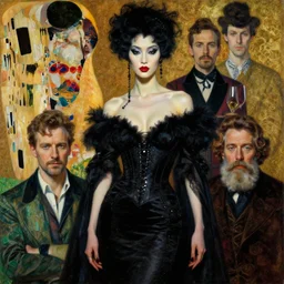 highly detailed oil painting, very intricate, cinematic lighting, award - winning, portrait of the asian goddess of goth dressed by alexander mcqueen, sexy, by roberto ferri, by tom bagshaw, by j. c. leyendecker and klimt, american romanticism, by austin osman spare, artstation, cgsociety, official art, octane