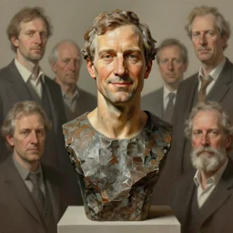 photo of alexander archipenko with simple smile paint detailed digital artstation, portrait hd 4 k, y greg rutkowski and gaston bussiere and craig mullins and j. c. leyendecker, hd