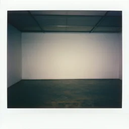 atmospheric polaroid photograph of empty liminal space