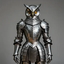 photo woman in metal owl armour