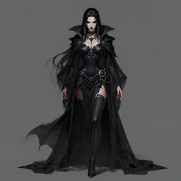 full body painting of a Dark Sorcerer Woman, dramatic lighting, illustration by Greg rutkowski, yoji shinkawa, 4k, digital art, concept art, trending on artstation