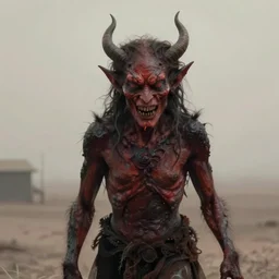 Photo taken in the 1900's of a demon, photorealistic, film still, desolate, terrifying, weird, strange, odd, uncanny, hyper realism, high detail, photorealism, smooth gradients, high contrast, photorealistic