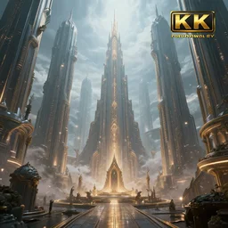 inside a futuristic city of elven gods, highly detailed, 8 k, hdr, award - winning, octane render, trending on artstation, volumetric lighting