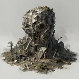 concept art, end of humanity