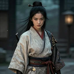 samurai girl in the style of Ruan Jia, Ross Tran, Raymond Swanland, cinematic
