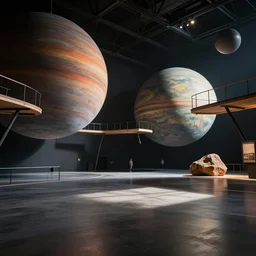 museum space room parkour planets