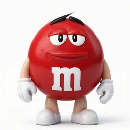 eminim as a literal m & m, an m & m candy with the face of the rapper eminiem