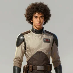 portrait of a man by greg rutkowski, he is about 2 0 years old, afro - japanese features, tall and slender, attractive, wearing starfighter uniform of the galactic federation, star wars expanded universe, highly detailed portrait, digital painting, artstation, concept art, smooth, sharp foccus ilustration, artstation hq