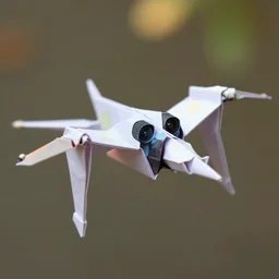 x - wing in origami!!, ( colorful ) macro photo 5 d mk 2, bokeh