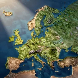 3d map, Sweden, rening, pixar style