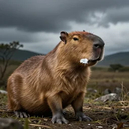 capybara shaves mustache