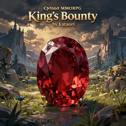 a garnet, in concept art of main menu loading screen background. for russian mmorpg king's bounty by katauri, by 橡 树 山 雨, artstation, behance, style of hearthstone