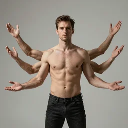 four-armed human man