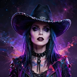 splashes of neon galaxies, mowhawk, punk women portrait made out of paint, trending on artstation, epic composition, emotional, beautiful, rendered in octane, highly detailed, realistic, tim burton comic book art, sharp focus, unreal engine