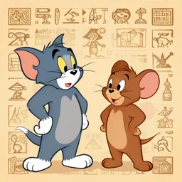 Tom and jerry in Chicano hieroglyphics