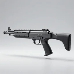 minimalist submachine gun inspired by Tesla, studio lighting, octane render, photorealistic, highly detailed, trending on artstation, weapon concept art, weaponry concept designs