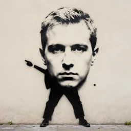 banksy style max branning portrait