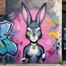 graffiti art of christina hendricks as jessica rabbit