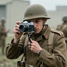 playboi carti as a german world war ii soldier captured on a old camera 4 k detailed super realistic