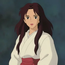 salma hayek as princess mononoke, portrait, studio ghibli