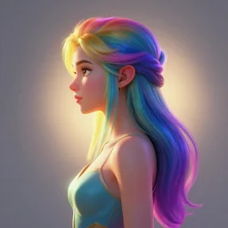 side - profile painted portrait, ellie bamber fairy, backlit, smooth, gaudy colors, octane render aesthetic, overlord, dota matte painting concept art, official fanart behance artstation by atey ghailan, greg tocchini, james gilleard, joe fenton, kaethe butcher
