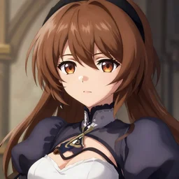 Closeup of Kongou from Kantai Collection with brown hair as 2B nier automata, cute, intricate, elegant, highly detailed, digital painting, 4k, HDR, concept art, illustration,Anime wallaper