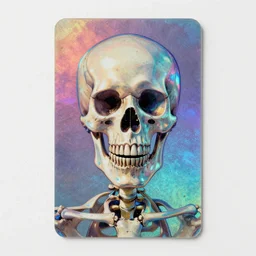 vintage 9 0 s hologram of skeleton