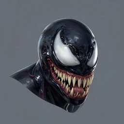 gundam head, v - fin, octane render, soft light, mekka, behance, vector, highly detailed illustration, realistic, venom symbiote, artstation. com, by greg rutkowski,