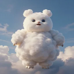 fluffy clouds in the sky looking like stay puft marshmellow man