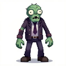 a zombie, ultra detailed, pixel art, full body, high resolution, white background