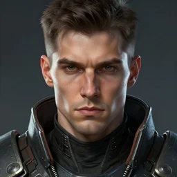 human male as a realistic scifi cyberpunk knight, closeup portrait art by donato giancola and greg rutkowski, realistic face, digital art, trending on artstation, symmetry!!!