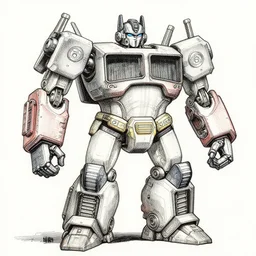 overweight transformers, hasbro 8 0 s cartoon, detailed drawing, ink on paper, by greg rutkowski