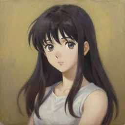 Oil Painting of Hale Appleman as an Anime Girl