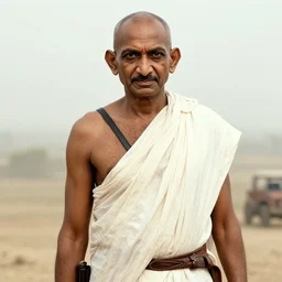 A still of Mahatma Gandhi as Rambo in Rambo First Blood
