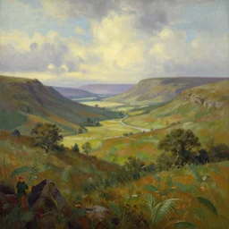 a beautiful middle earth landscape by barbara remington