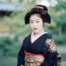 Portrait Photograph of a Japanese Geisha CineStill 50 Daylight X-Pro