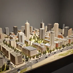 city designed by albert einstein, 1930 diorama
