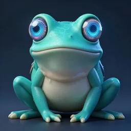 cyan spirit axie pet with hypnotic spiral eyes, hypnofrog, fantasy, studio ghibli, style artstation, style greg rutkowsk, octane render, unreal engine 6, epic game graphics, fantasy, ciberpunk, conceptual art, ray tracing