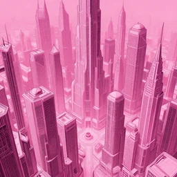 pink cyberunk city, beautiful, intricate complexity, ilya kuvshinov, cell shaded, 4 k, concept art, by wlop, ilya kuvshinov, greg rutkowski