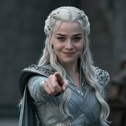 Daenerys Targaryen points at you from Game Of Throne cctv footage. She smirks as if to mock your very existence.
