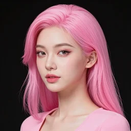 creative woman groovy pink aesthetics
