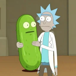 morty from rick and morty as a pickle