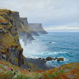 iceland, detailed painting